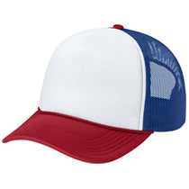 Port Authority White/Rich Red/True Royal Foam Truck'N Cap