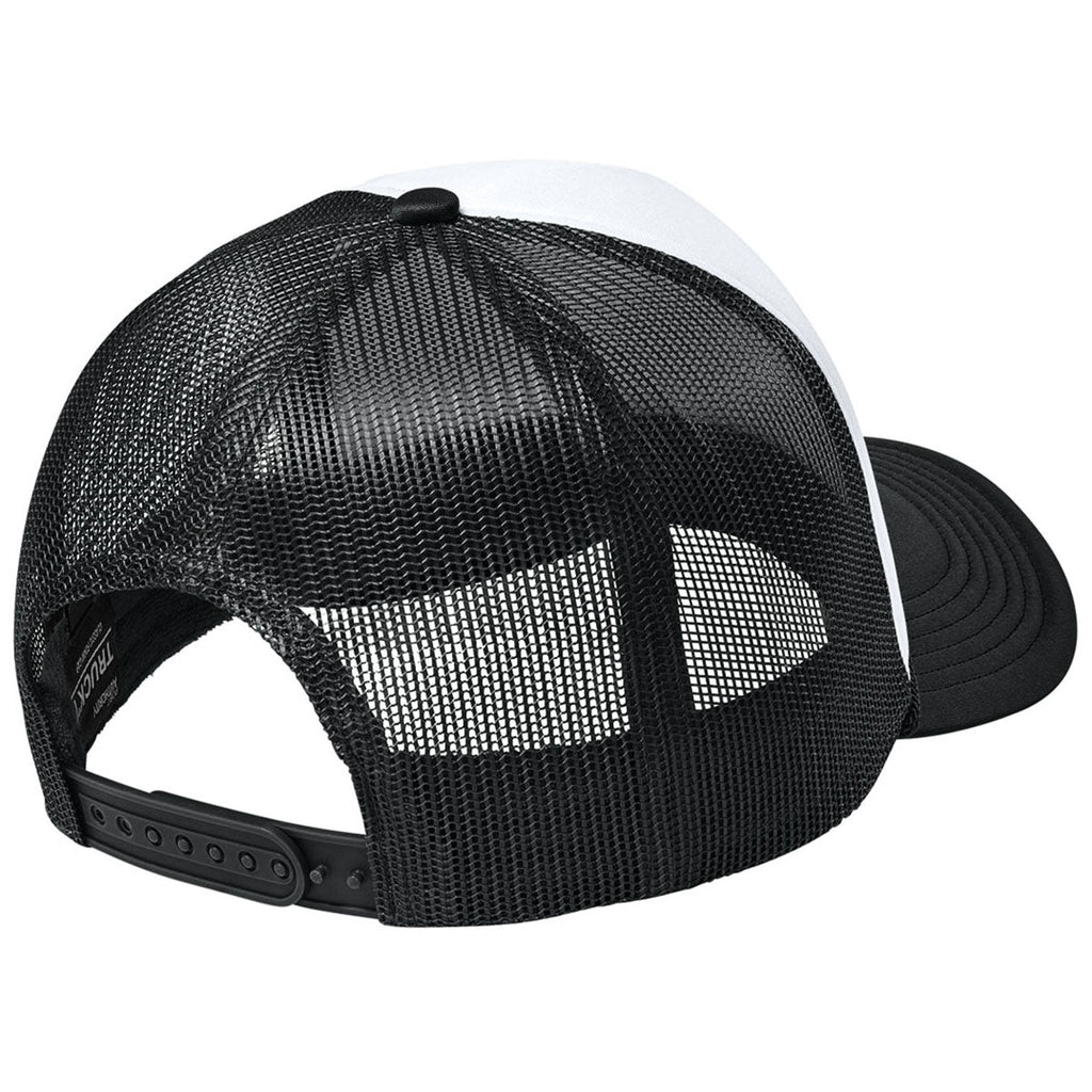 Port Authority White/Deep Black/Deep Black Foam Truck'N Cap