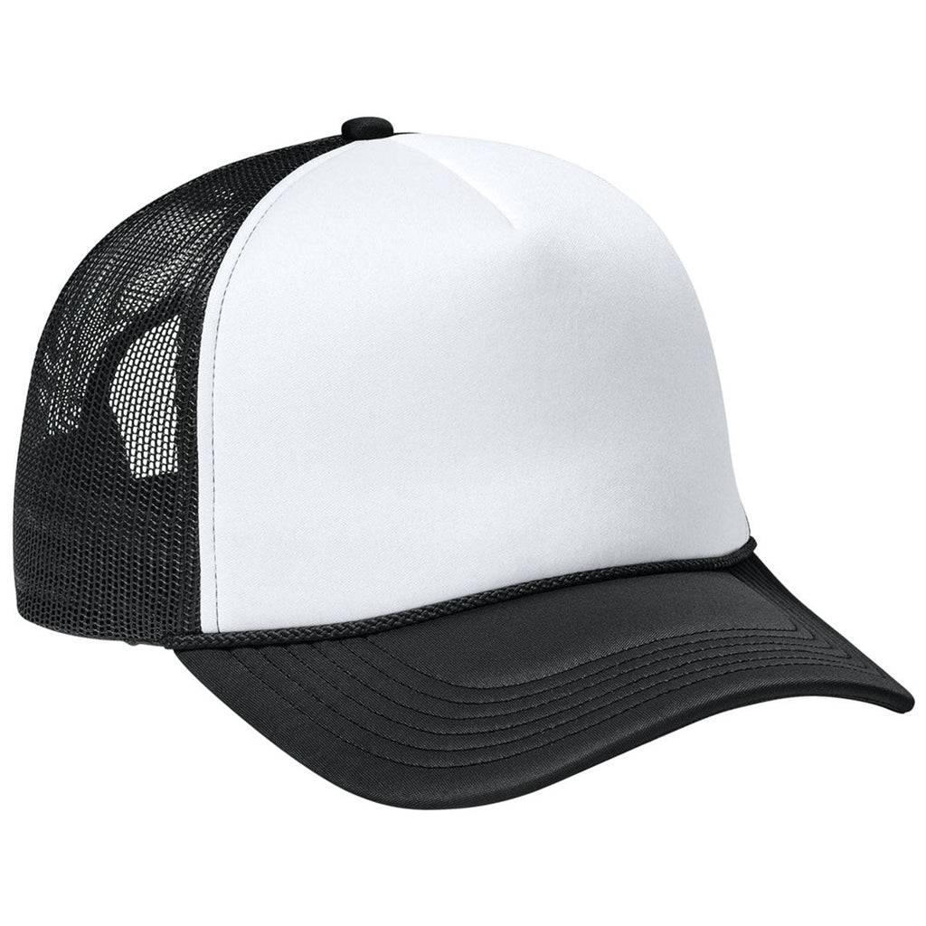 Port Authority White/Deep Black/Deep Black Foam Truck'N Cap
