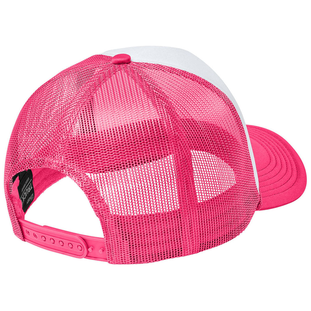 Port Authority White/Neon Pink/Neon Pink Foam Truck'N Cap