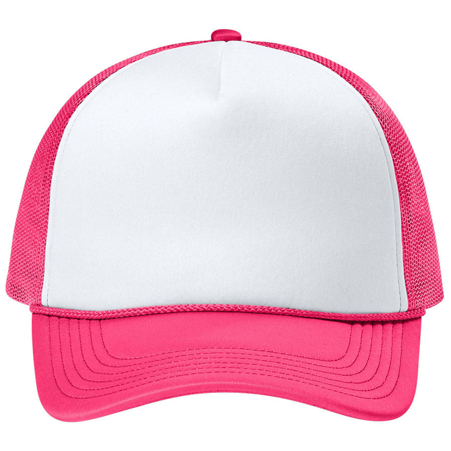 Port Authority White/Neon Pink/Neon Pink Foam Truck'N Cap