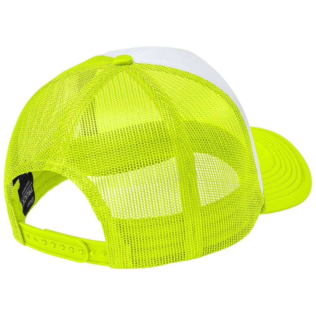 Port Authority White/Neon Yellow/Neon Yellow Foam Truck'N Cap