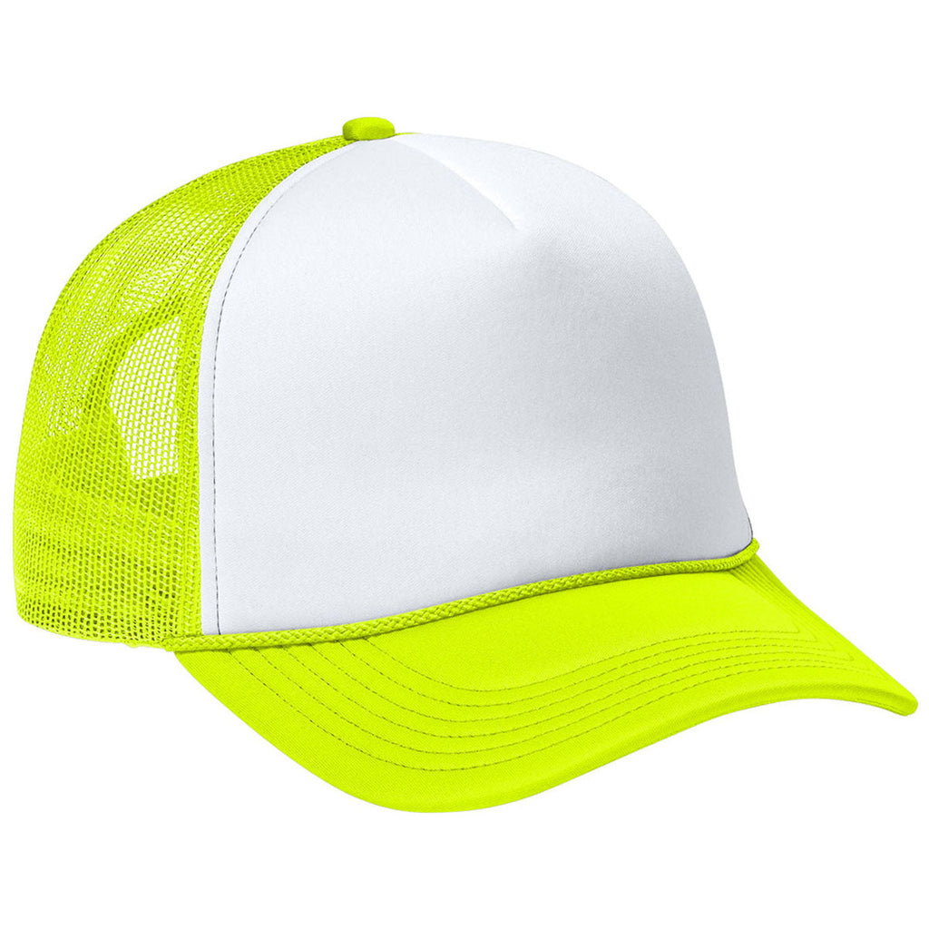 Port Authority White/Neon Yellow/Neon Yellow Foam Truck'N Cap