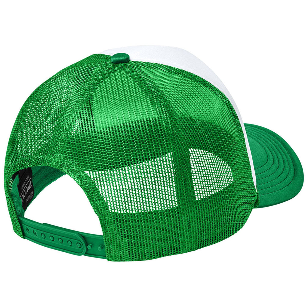 Port Authority White/True Kelly Green/True Kelly Green Foam Truck'N Cap