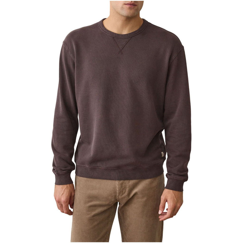 Marine Layer Men's Coffee Cloud 9 Fleece Relaxed Crewneck