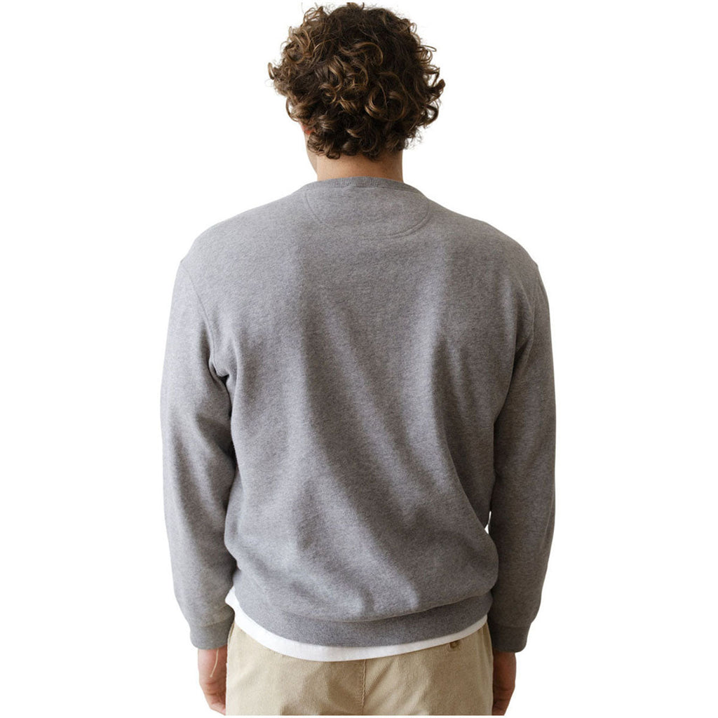 Marine Layer Men's Heather Grey Cloud 9 Fleece Relaxed Crewneck