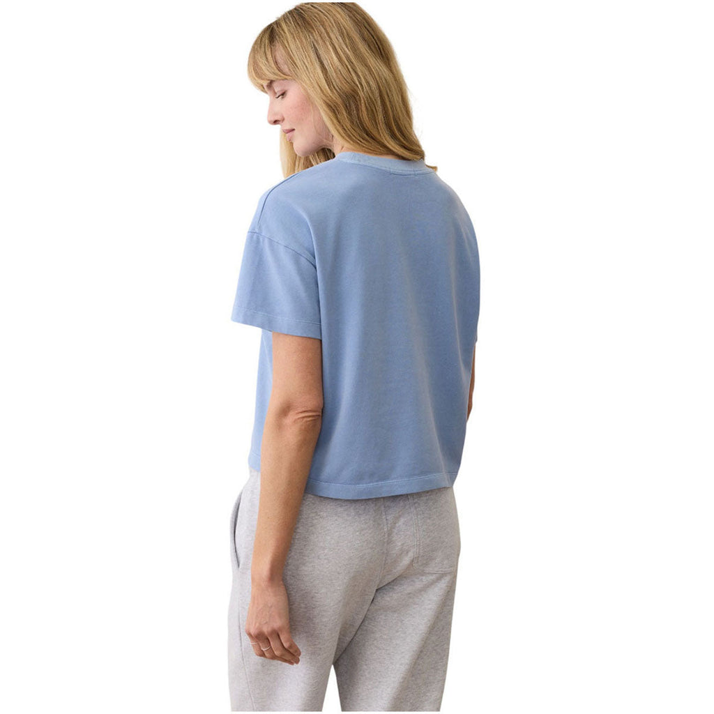 Marine Layer Women's Coastal Blue Luxe Sueded Tee