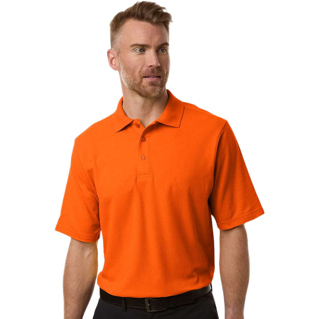 Core 365 Men's Campus Orange Resolve CVC Performance Pique Polo