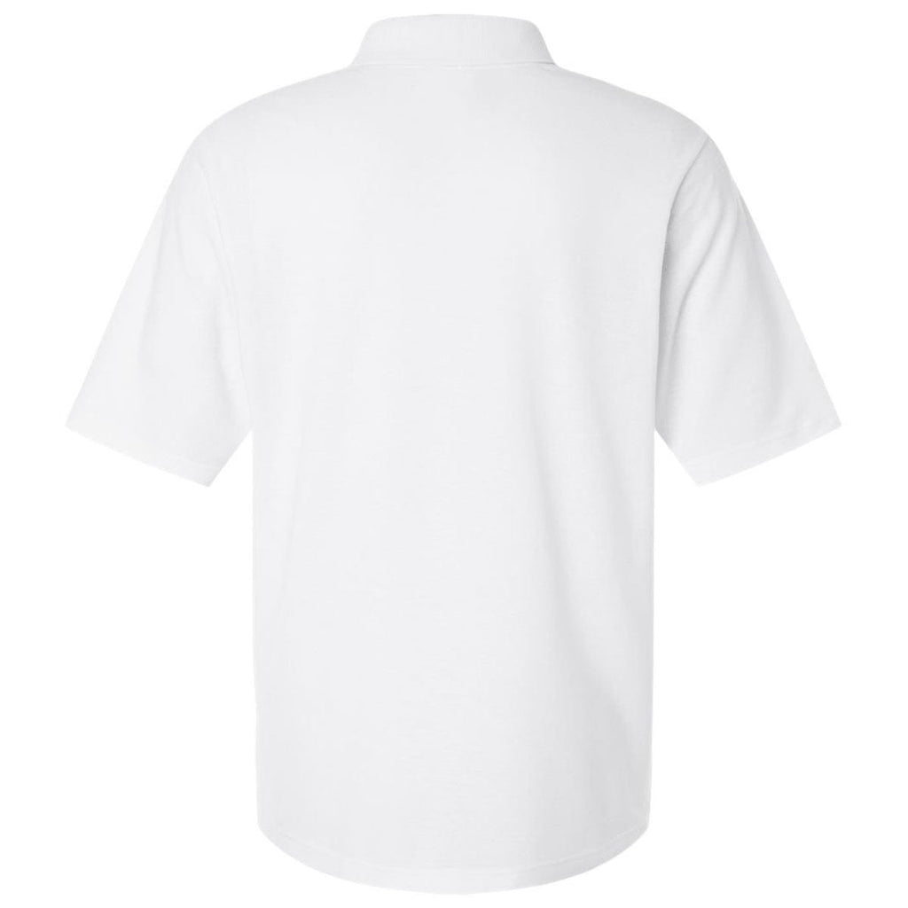 Core 365 Men's White Tall Resolve CVC Performance Pique Polo