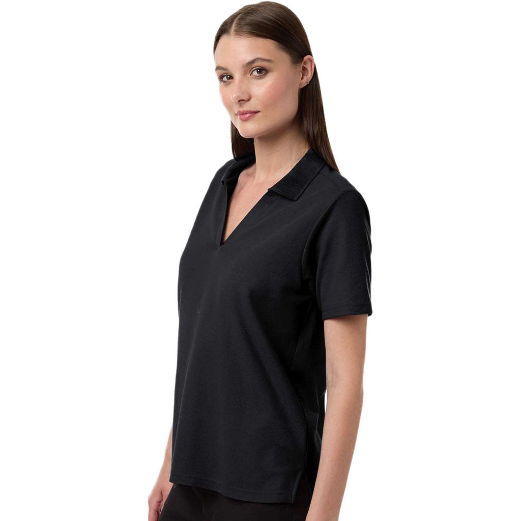 Core 365 Women's Black Resolve CVC Performance Pique Polo