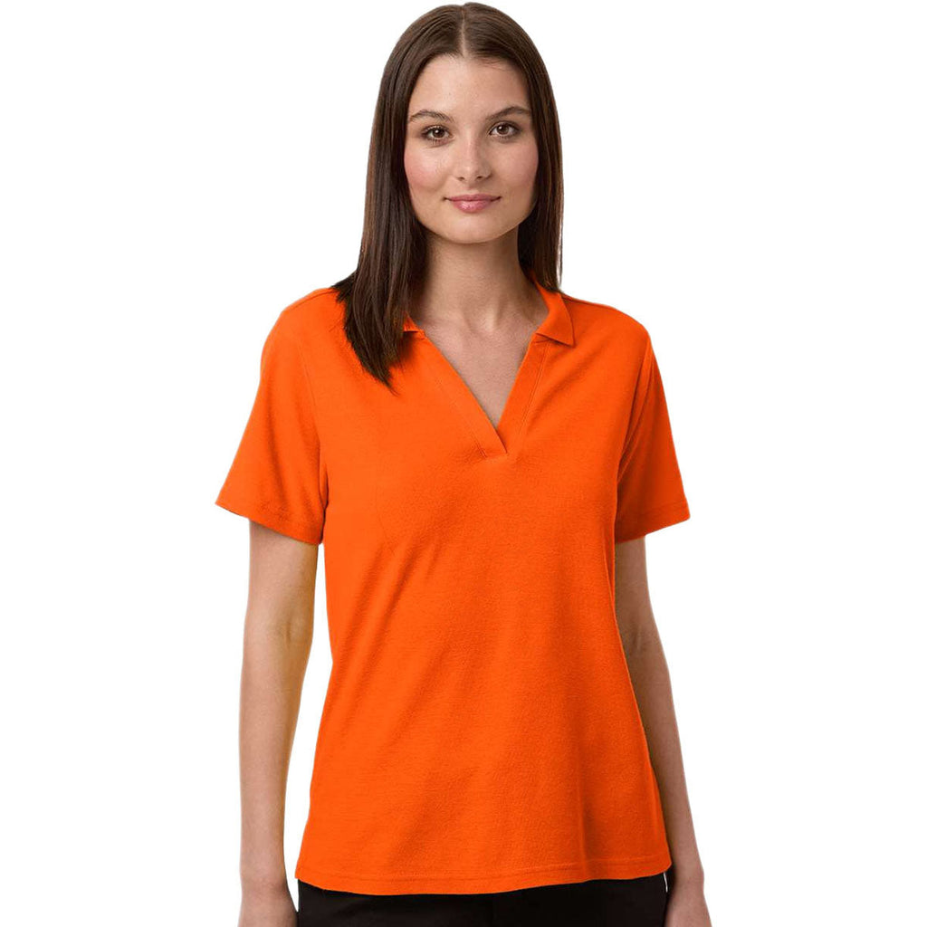 Core 365 Women's Campus Orange Resolve CVC Performance Pique Polo