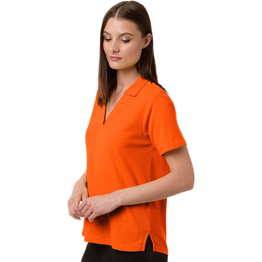 Core 365 Women's Campus Orange Resolve CVC Performance Pique Polo