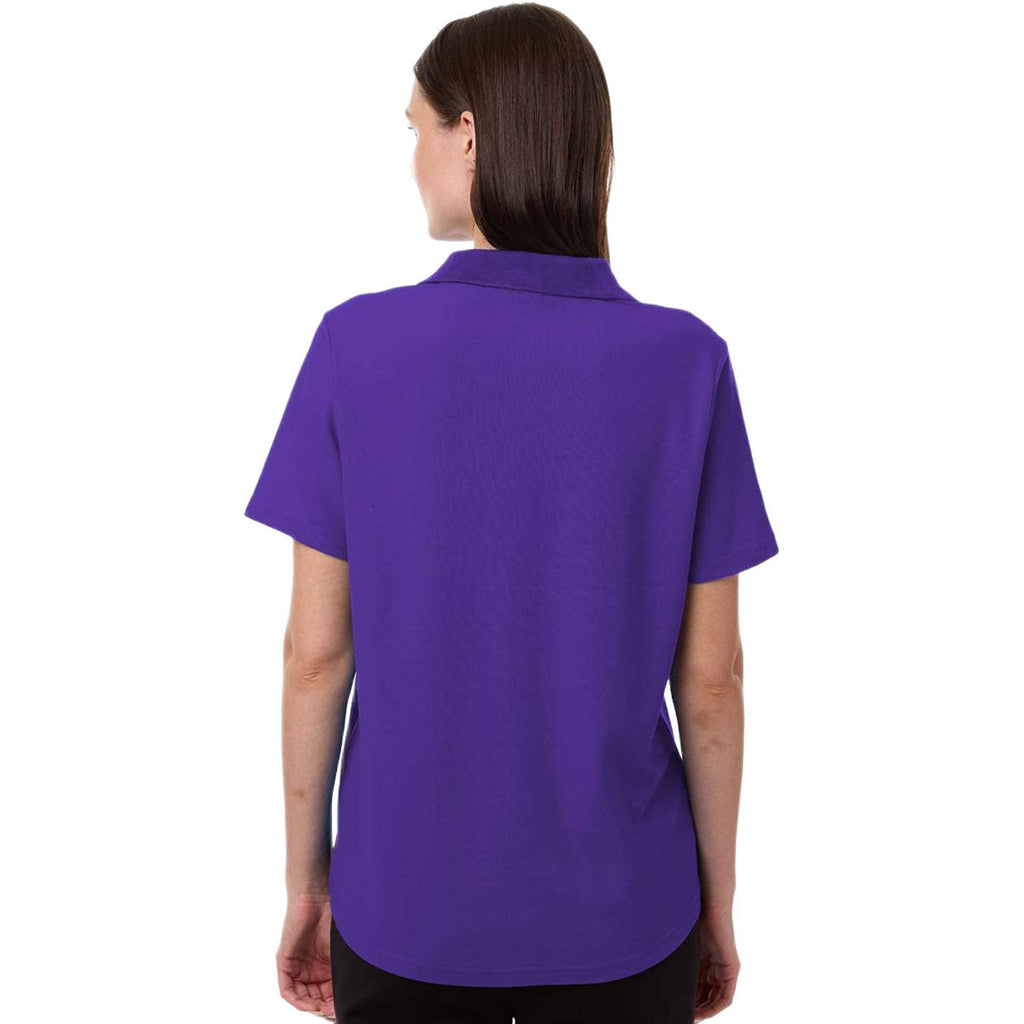 Core 365 Women's Campus Purple Resolve CVC Performance Pique Polo