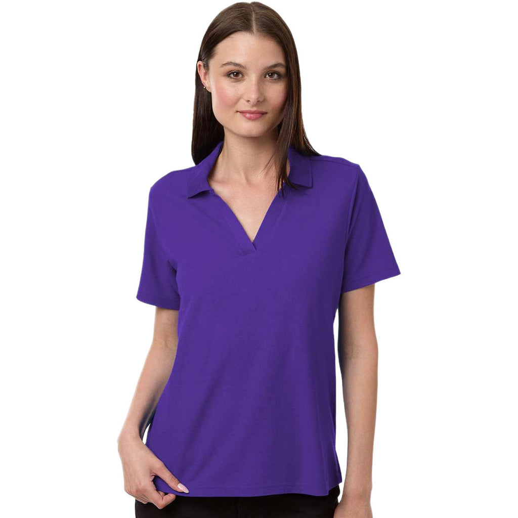Core 365 Women's Campus Purple Resolve CVC Performance Pique Polo