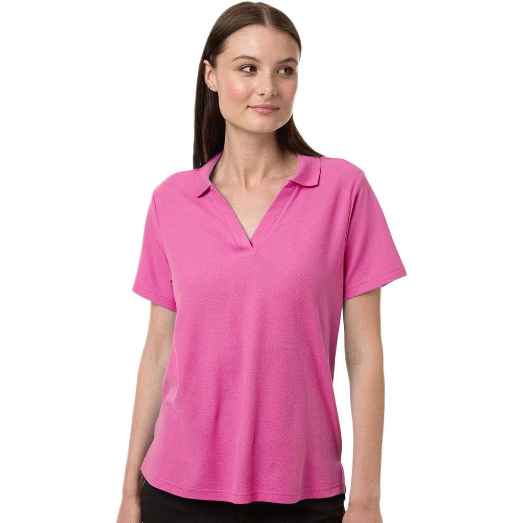 Core 365 Women's Charity Pink Resolve CVC Performance Pique Polo