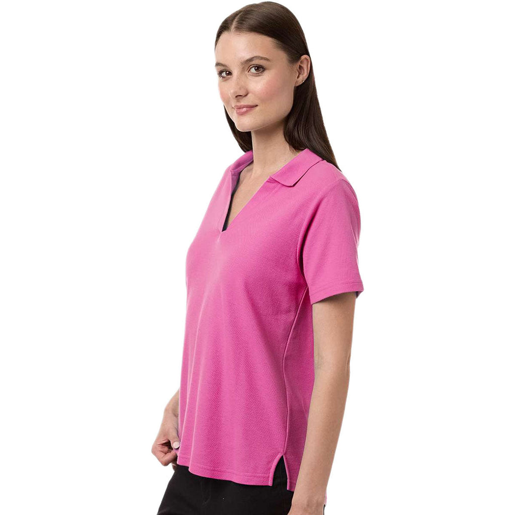 Core 365 Women's Charity Pink Resolve CVC Performance Pique Polo