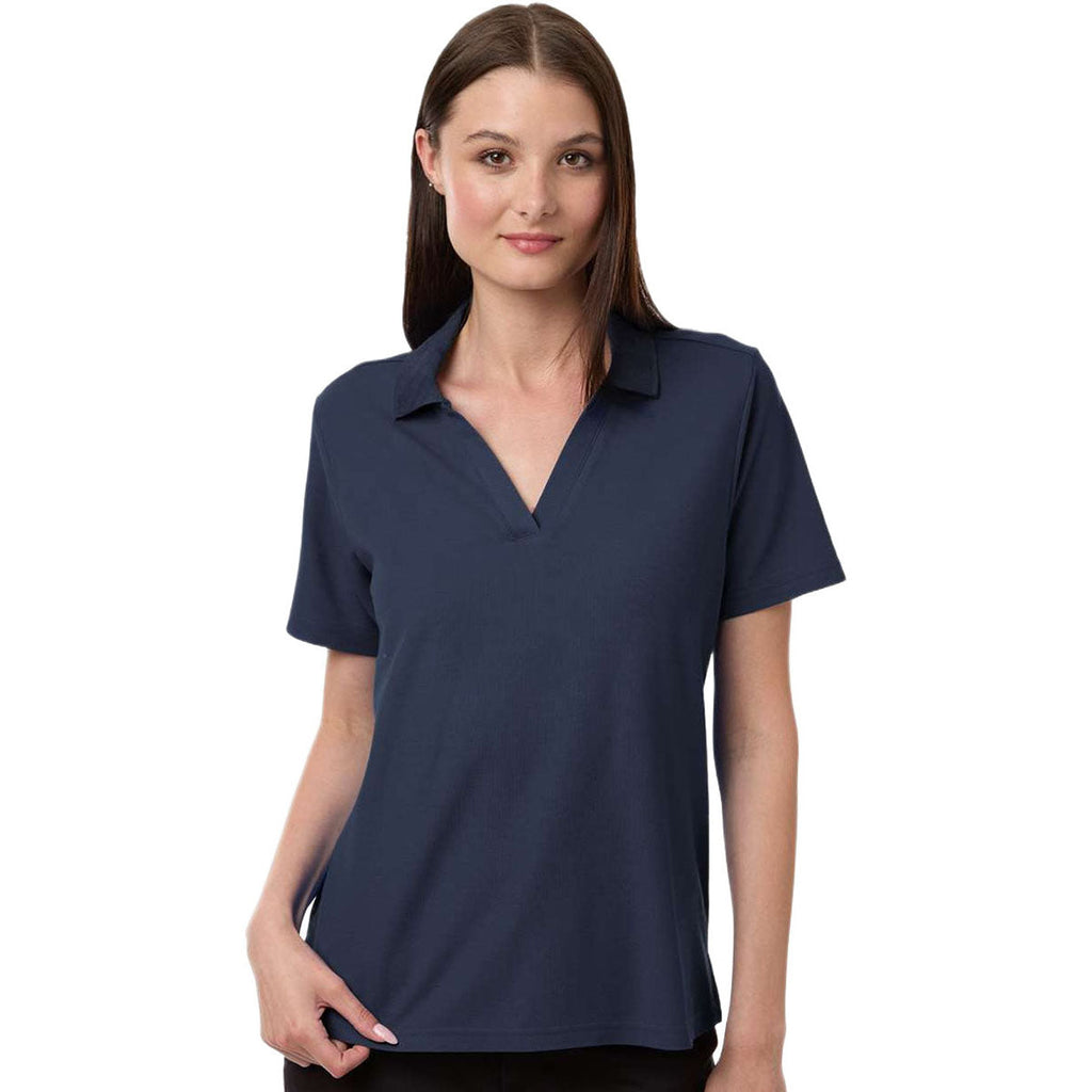 Core 365 Women's Classic Navy Resolve CVC Performance Pique Polo