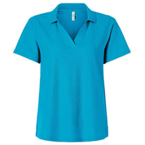 Core 365 Women's Electric Blue Resolve CVC Performance Pique Polo