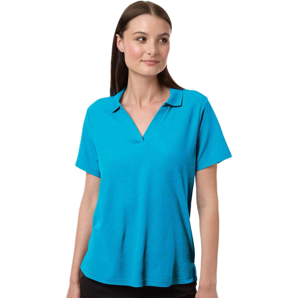 Core 365 Women's Electric Blue Resolve CVC Performance Pique Polo