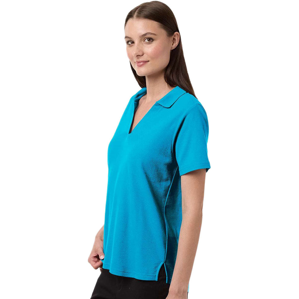 Core 365 Women's Electric Blue Resolve CVC Performance Pique Polo