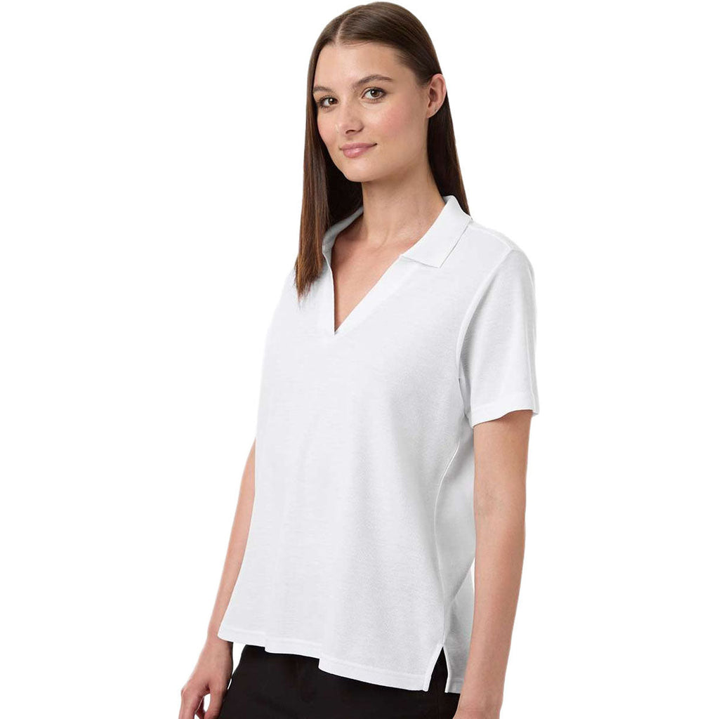 Core 365 Women's White Resolve CVC Performance Pique Polo