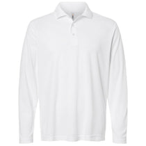 Core 365 Men's White Nova Performance Long Sleeve Pique Polo