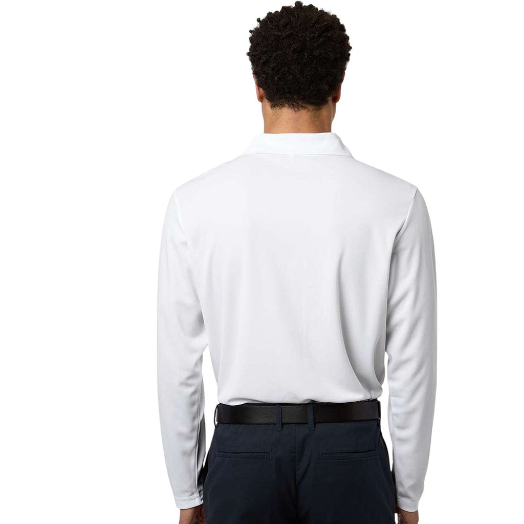 Core 365 Men's White Nova Performance Long Sleeve Pique Polo