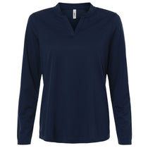 Core 365 Women's Classic Navy Nova Performance Long Sleeve Pique Polo