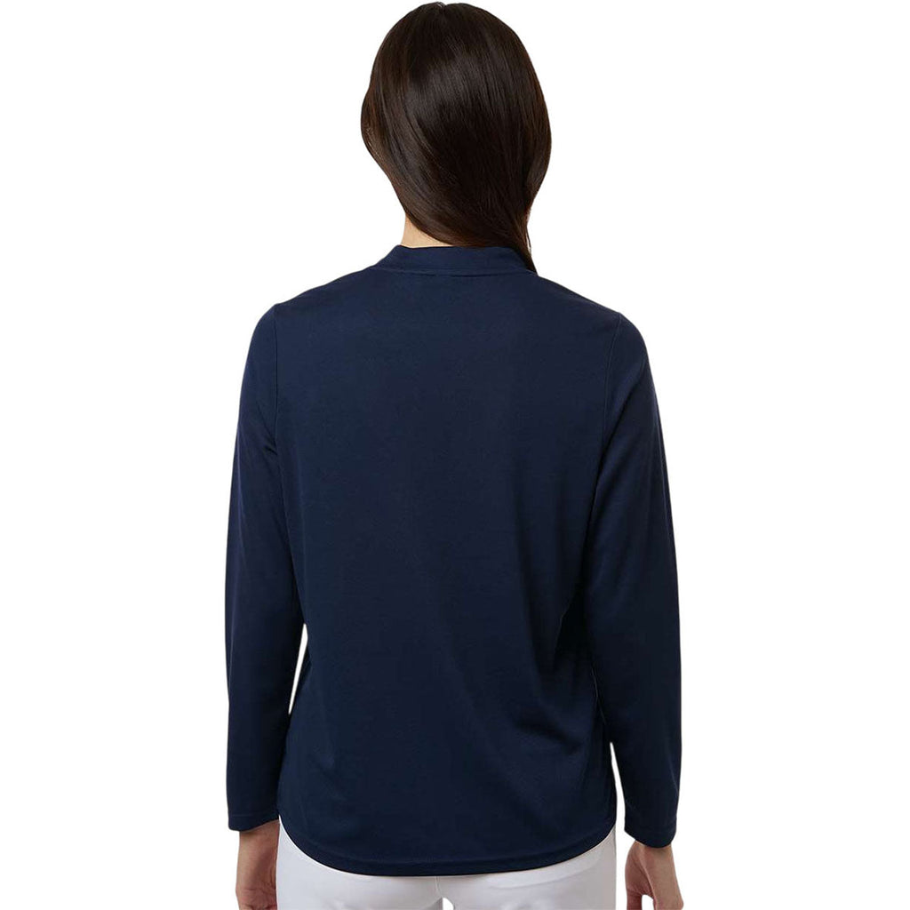Core 365 Women's Classic Navy Nova Performance Long Sleeve Pique Polo