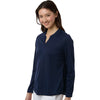 Core 365 Women's Classic Navy Nova Performance Long Sleeve Pique Polo
