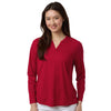 Core 365 Women's Classic Red Nova Performance Long Sleeve Pique Polo