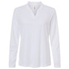 Core 365 Women's White Nova Performance Long Sleeve Pique Polo