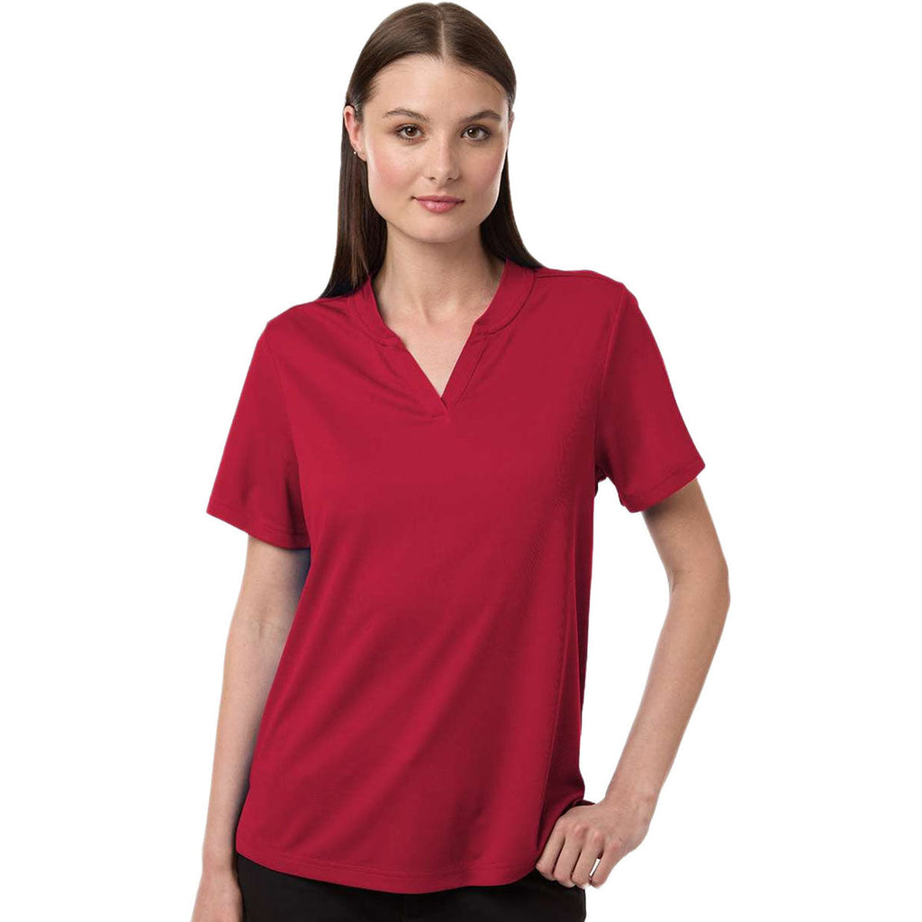 Core 365 Women's Classic Red Nova Performance Pique Polo