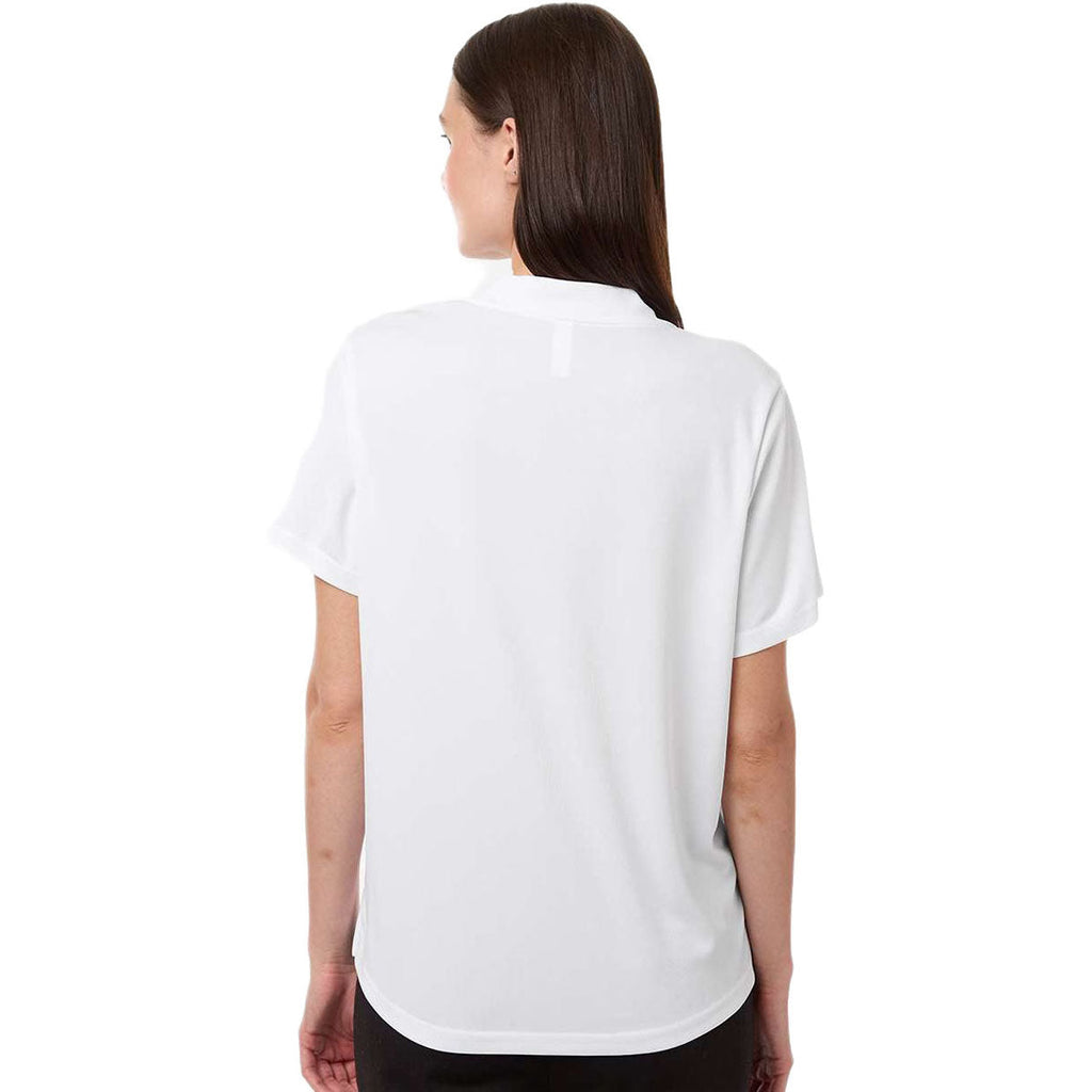 Core 365 Women's White Nova Performance Pique Polo