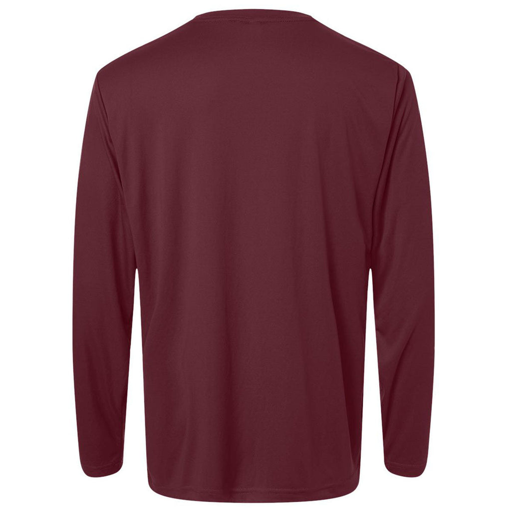 Core 365 Unisex Burgundy Capital Long Sleeve Performance T-Shirt