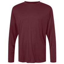 Core 365 Unisex Burgundy Capital Long Sleeve Performance T-Shirt