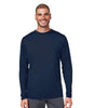 Core 365 Unisex Classic Navy Capital Long Sleeve Performance T-Shirt