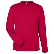 Core 365 Unisex Classic Red Capital Long Sleeve Performance T-Shirt