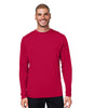 Core 365 Unisex Classic Red Capital Long Sleeve Performance T-Shirt