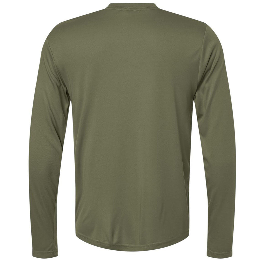 Core 365 Unisex Military Green Capital Long Sleeve Performance T-Shirt