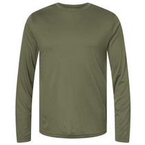 Core 365 Unisex Military Green Capital Long Sleeve Performance T-Shirt