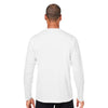 Core 365 Unisex White Capital Long Sleeve Performance T-Shirt