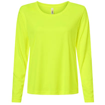 Core 365 Women's Safety Yellow Capital Performance Long Sleeve T-Shirt