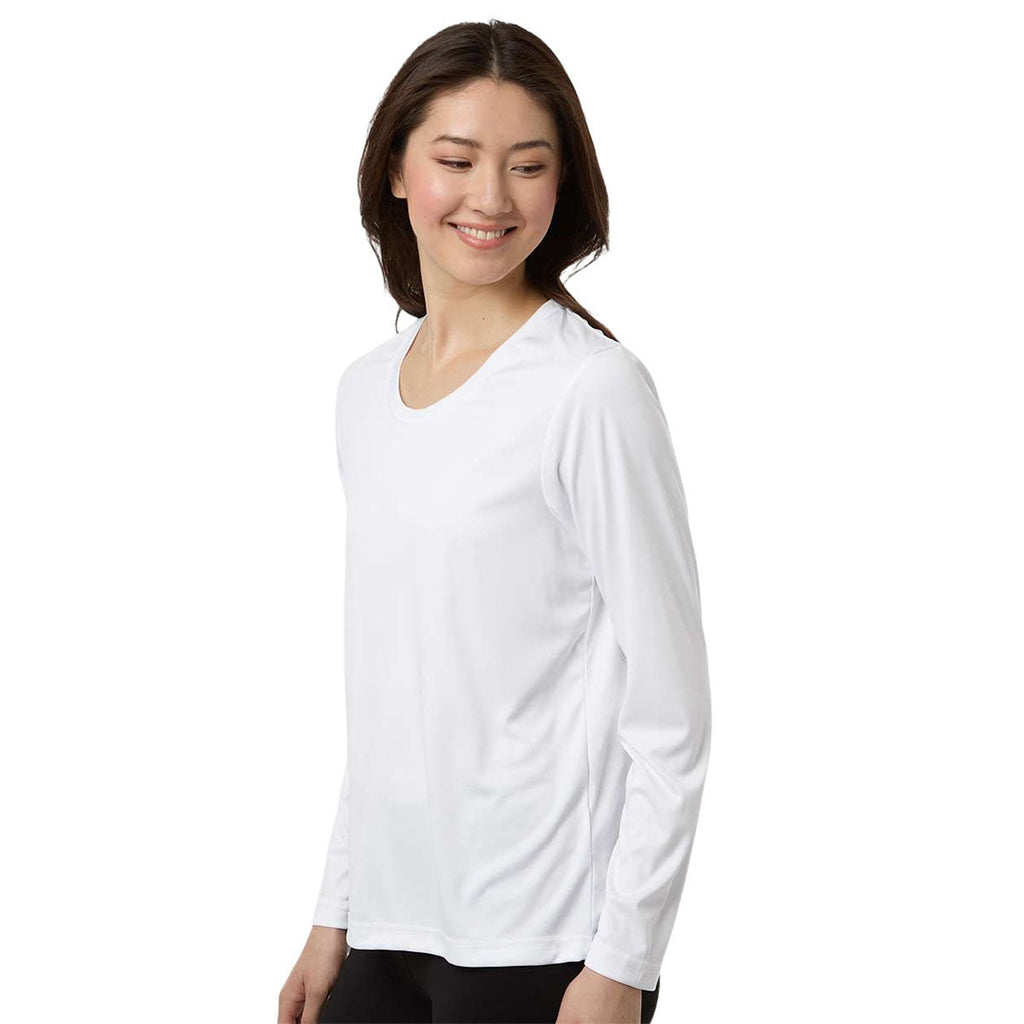 Core 365 Women's White Capital Performance Long Sleeve T-Shirt