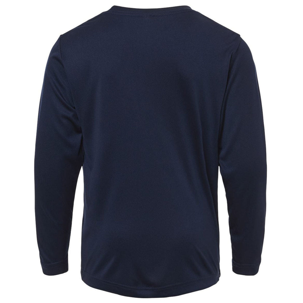 Core 365 Youth Classic Navy Capital Performance Long Sleeve T-Shirt