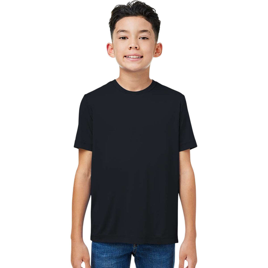 Core 365 Youth Black Capital Performance T-Shirt