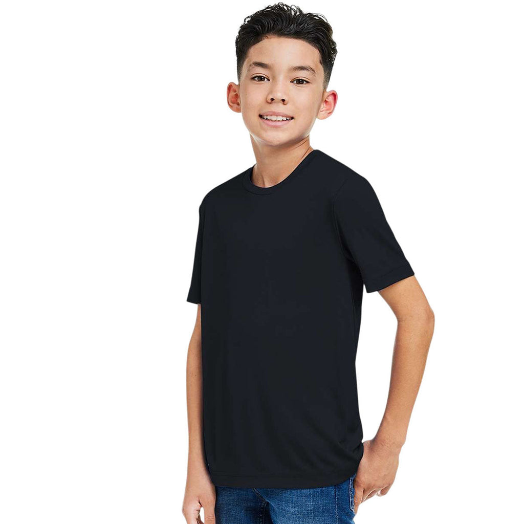 Core 365 Youth Black Capital Performance T-Shirt