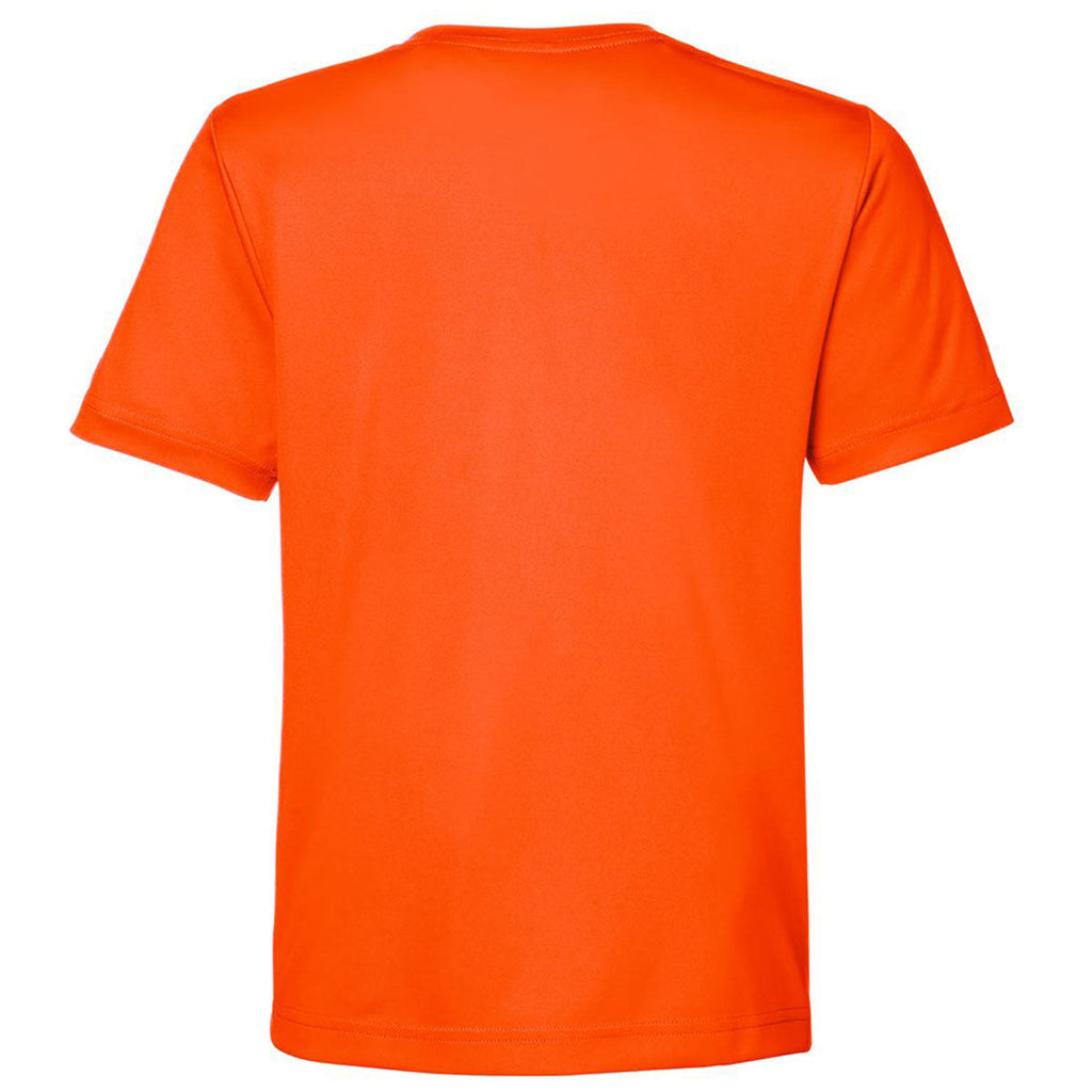 Core 365 Youth Campus Orange Capital Performance T-Shirt