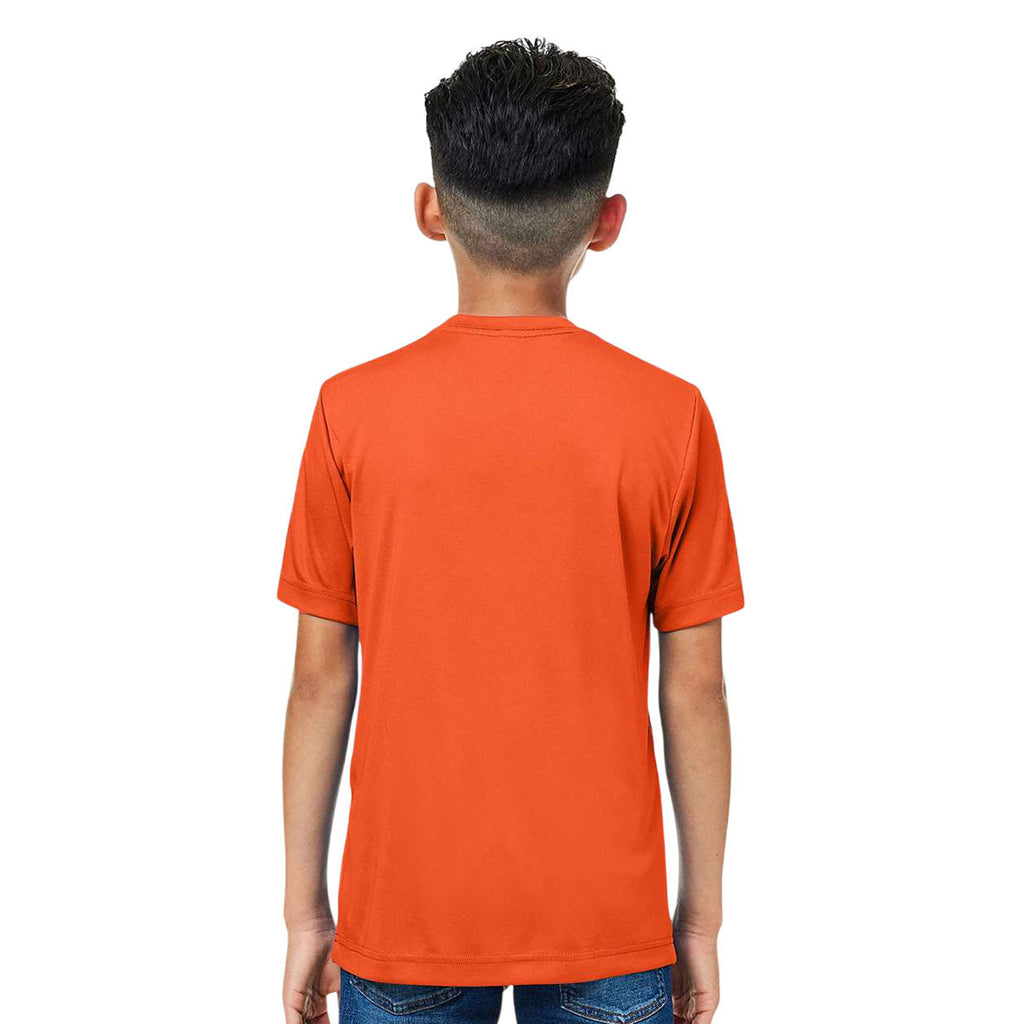 Core 365 Youth Campus Orange Capital Performance T-Shirt