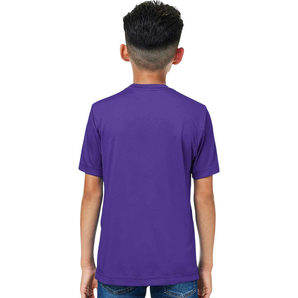 Core 365 Youth Campus Purple Capital Performance T-Shirt